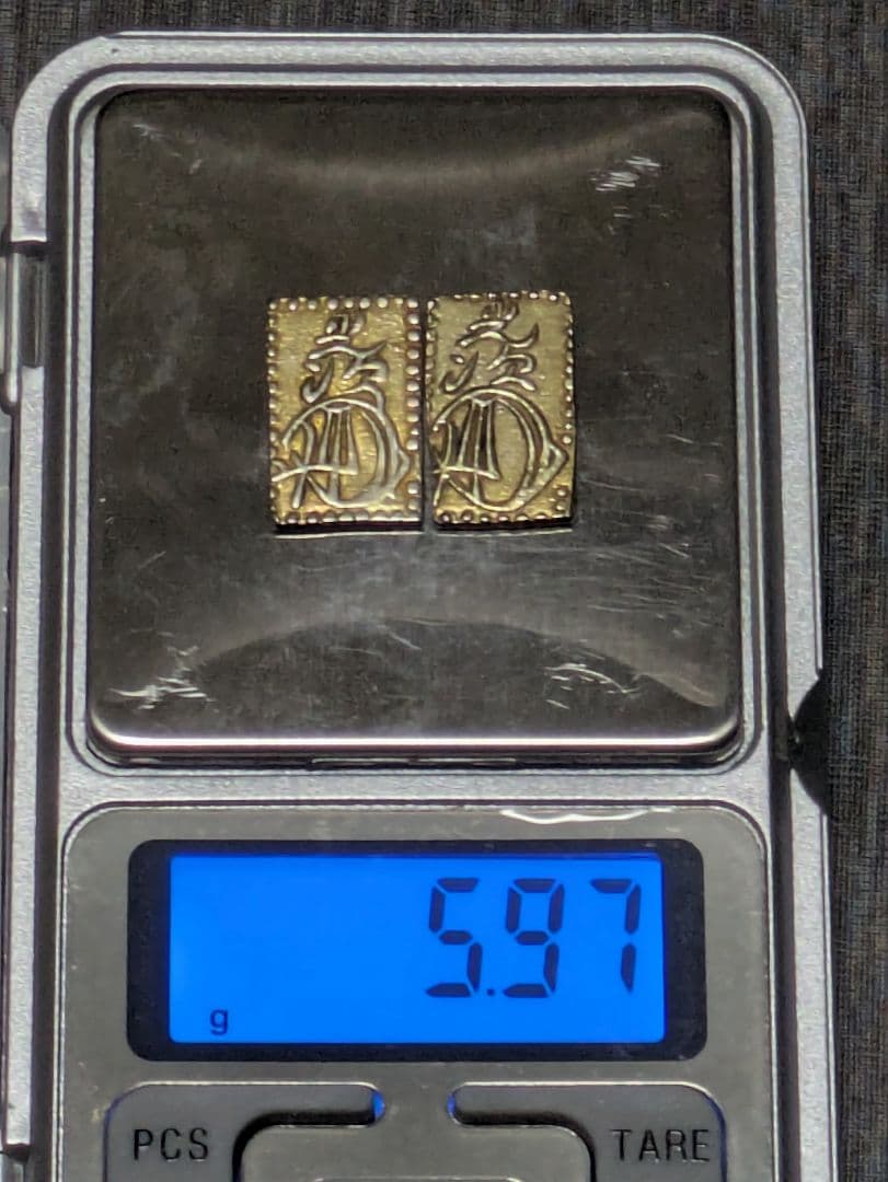 明治二分判金　2枚セット　遺品整理品