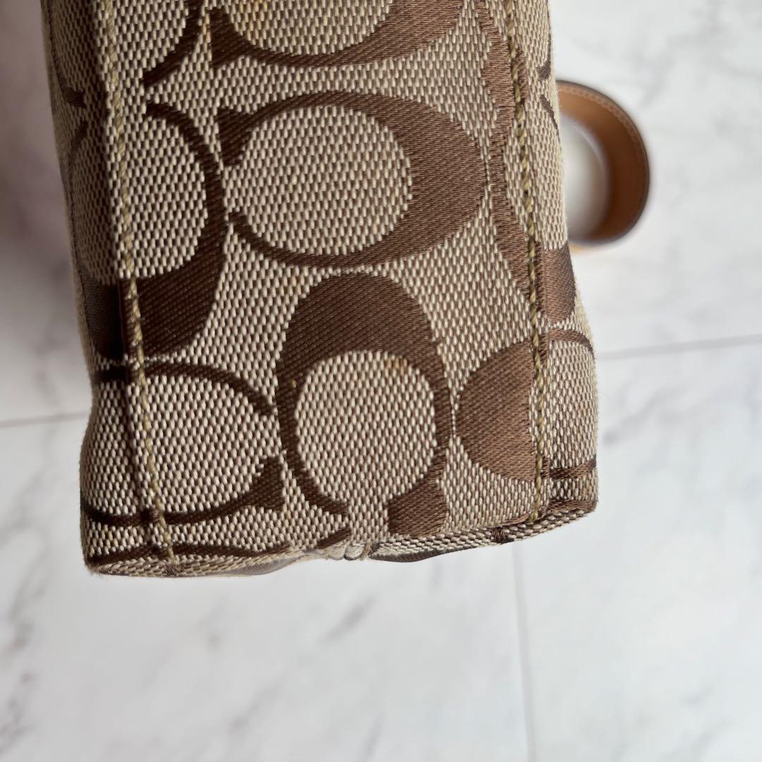 良品✨coach アクセサリーポーチ　ワンショルダーバッグ　シグネチャー 袋付き