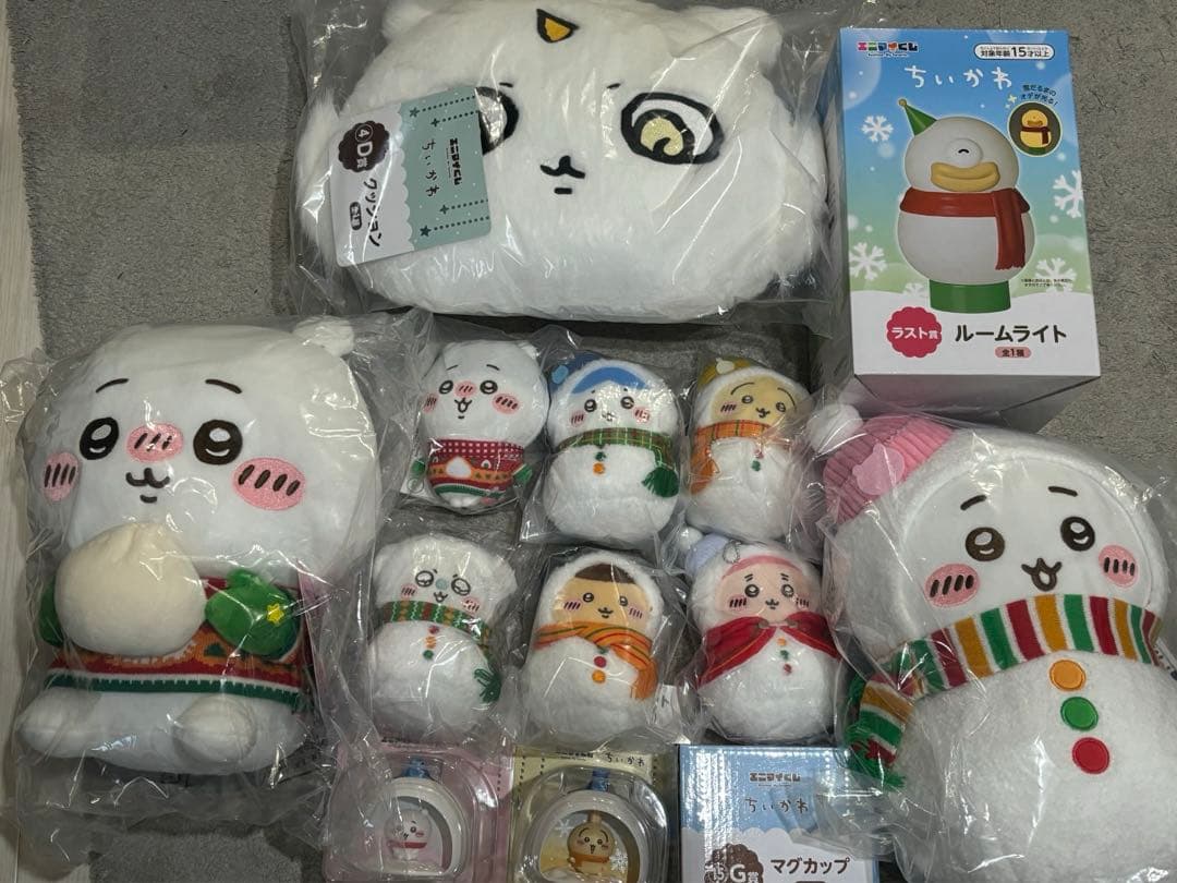 新品未開封ちいかわエニマイくじラストワンEF賞コンプDクッションマグカップ13点