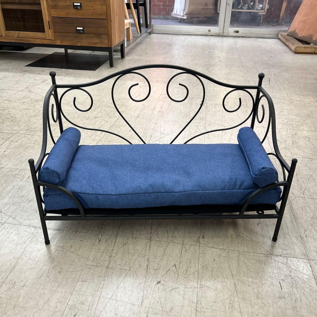 犬用アイアンベッド ・ソファ　ネイビー