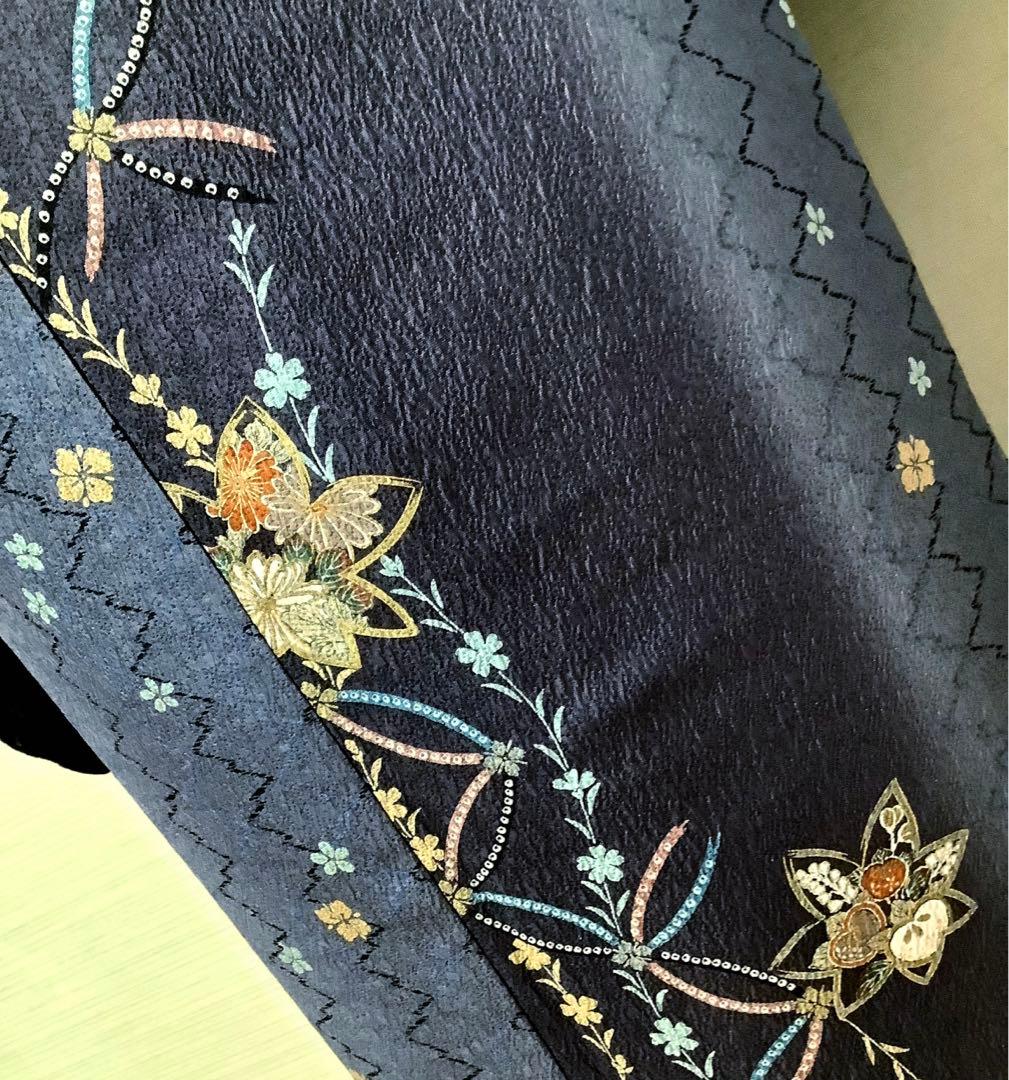 正絹訪問着　吉祥楓花文　暈し染め　金彩　⑨( 留袖、紬、袋帯なども出品)