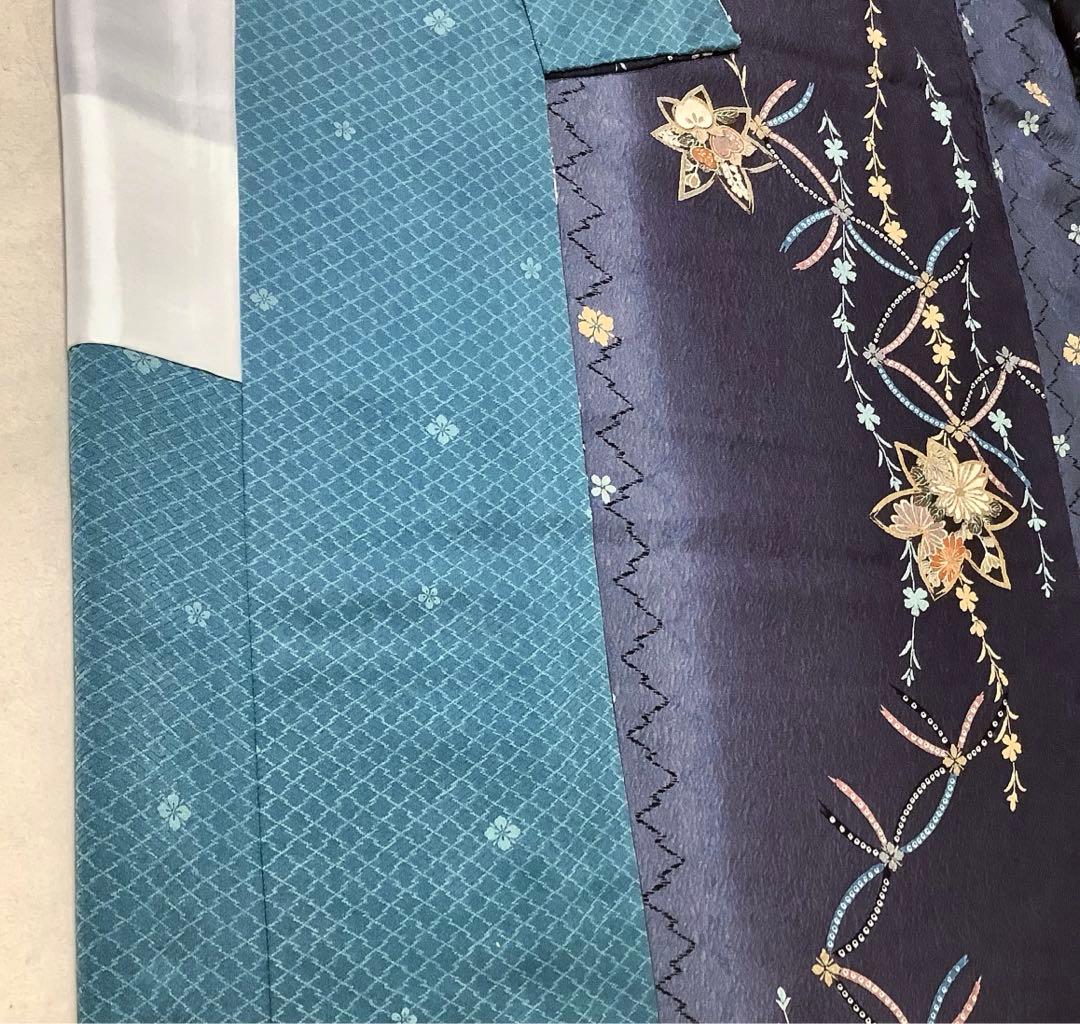 正絹訪問着　吉祥楓花文　暈し染め　金彩　⑨( 留袖、紬、袋帯なども出品)