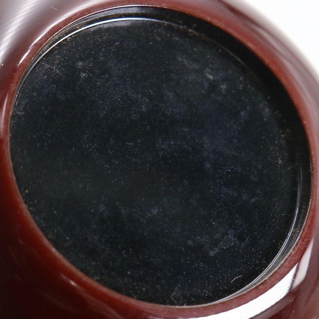 中村宗尹作 溜塗 稲穂蒔絵 中棗 茶道具 共箱　V918