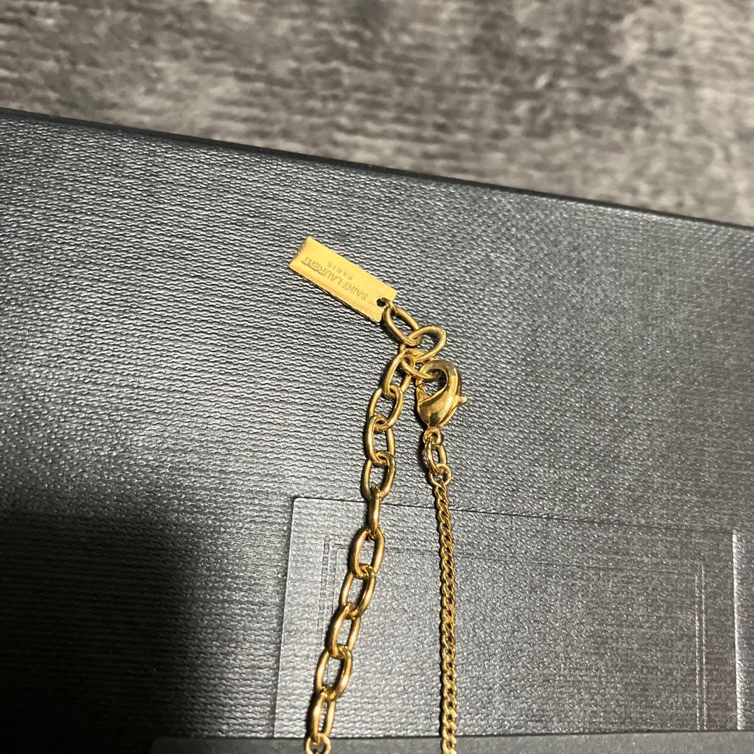 サンローラン　ネックレス　YSL カサンドラ　ロゴ　イブサンローラン