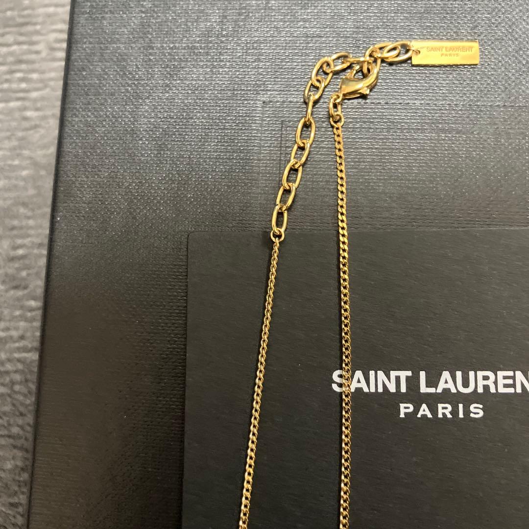 サンローラン　ネックレス　YSL カサンドラ　ロゴ　イブサンローラン