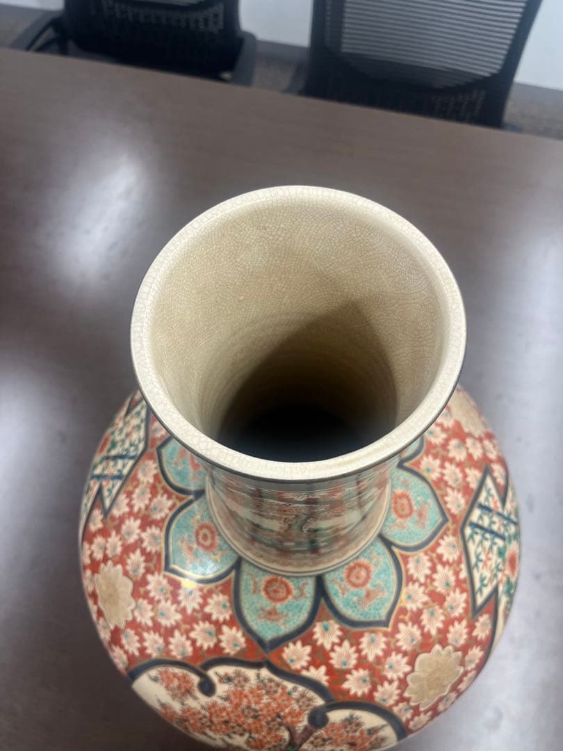 伊満里焼 伊万里焼 陶器製 豪華絢爛 色絵 金彩 飾り壺 昭和レトロ