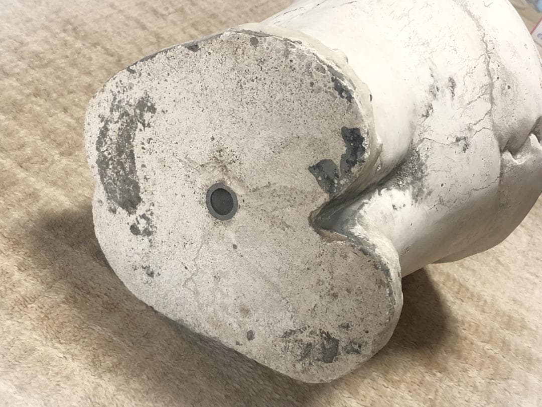 【 木の葉髪河童 石膏鉢 】　大正時代　カッパ/このはがみかっぱ