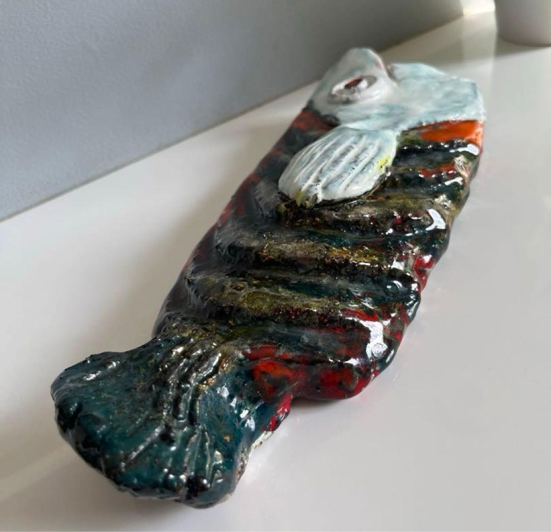 ヴィンテージ　SEYEI 陶器　魚の壁掛けオブジェ　森正　ミッドセンチュリー