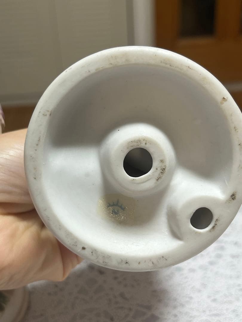 ジノリ　アンティーク イタリア製 フィギュリン磁器人形2点セット