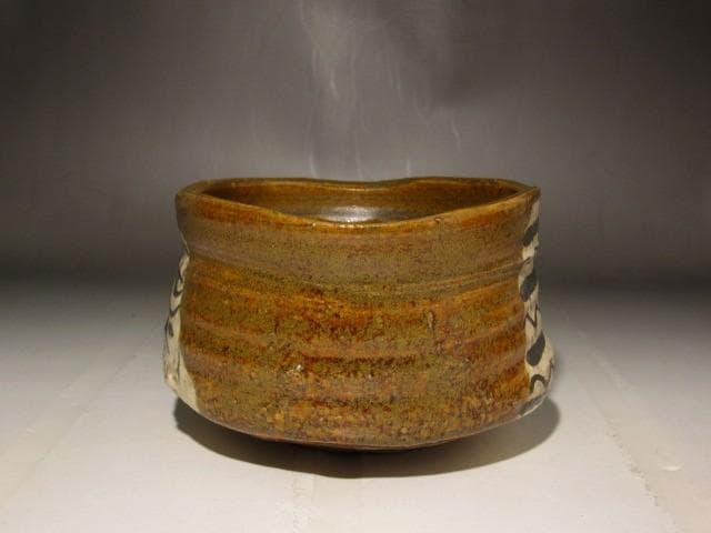 古織部茶碗　「末廣」武者小路　官休庵十三代有隣斎花押の逸品 s399
