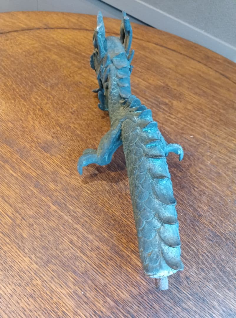 吐水龍　青銅製　彫刻　アンティーク　骨董　龍　龍神　水神　神社