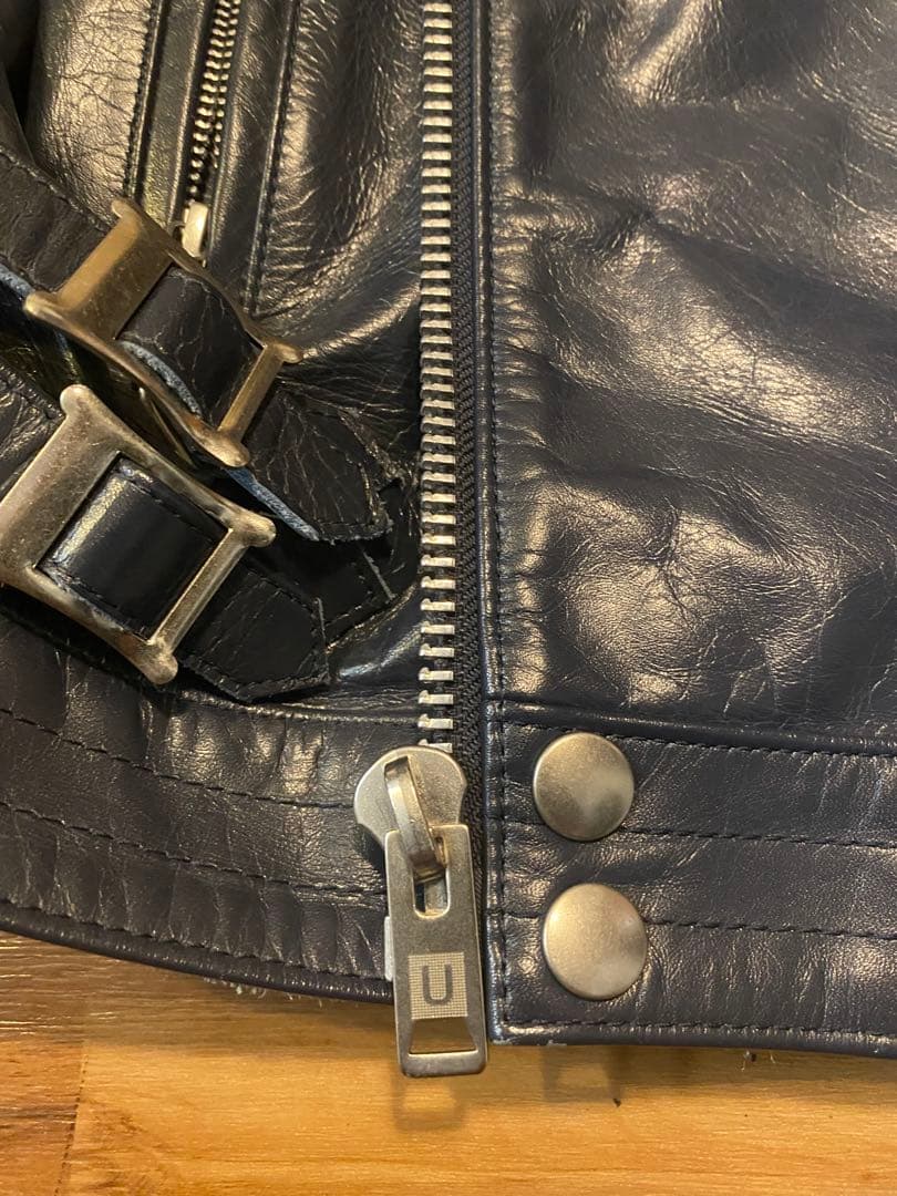 ダブルライダースジャケット アンダーカバー　ネイビー