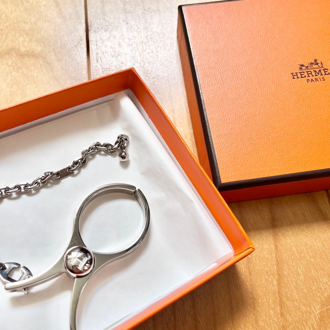 【新品未使用】HERMESエルメス　グローブホルダークリップ　シルバーチャーム
