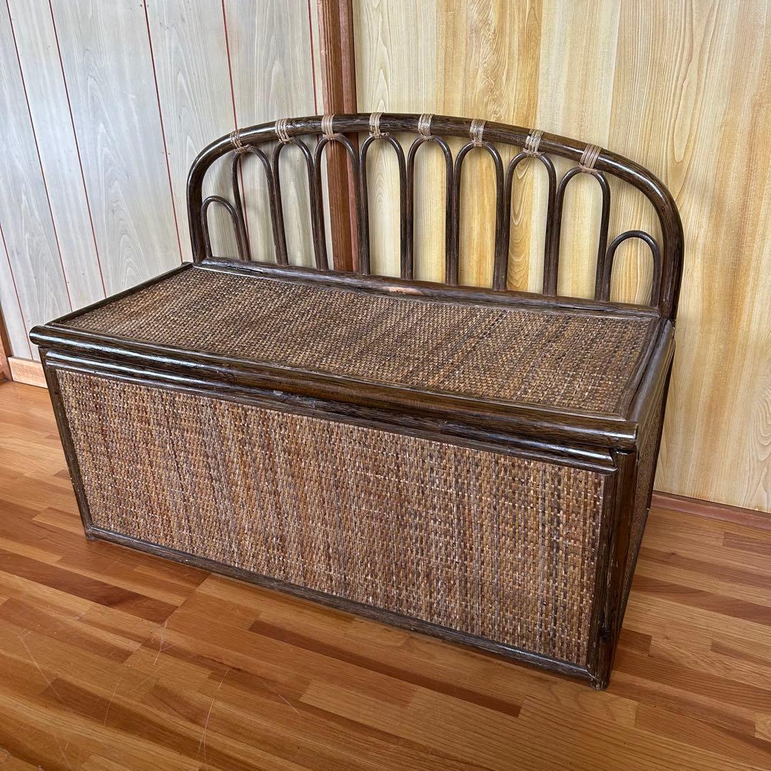 ラタン 籐 ベンチ