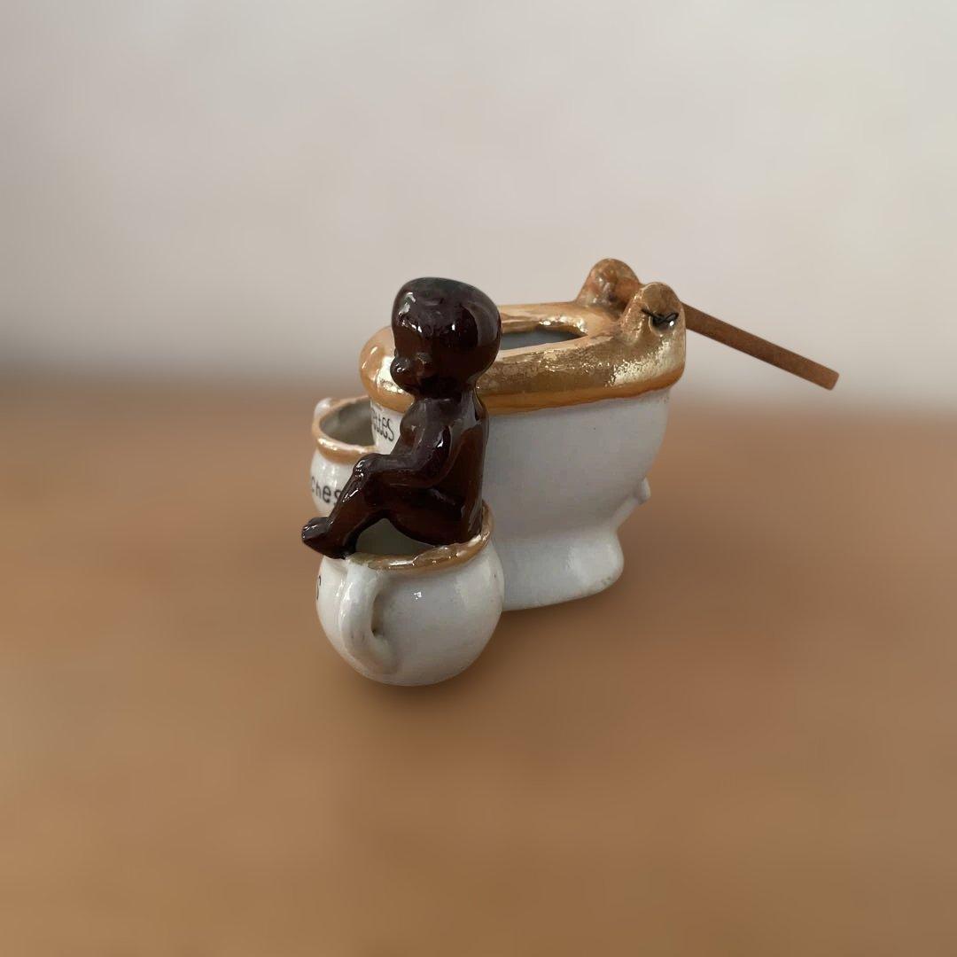 50s ビンテージ黒人ドール置物Japan madeアッシュトレイ灰皿