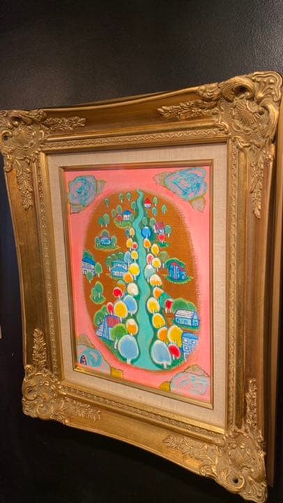 【アクリル画】 商品名 「小判川2」  新品未使用品  4号額付き