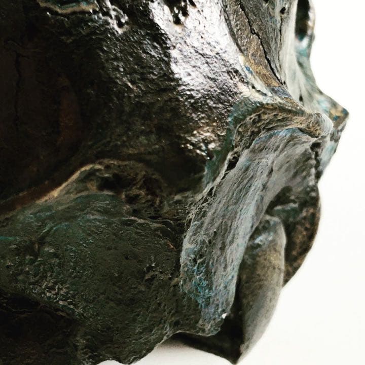 鹿頭蓋骨　頭骨　ブロンズ加工