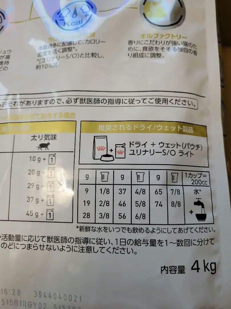  CANIN ユリナリーS/O ライト 4kg