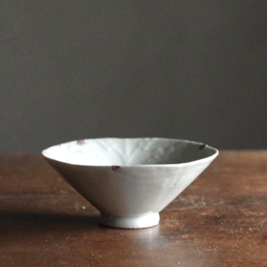 古伊万里 白磁 陽刻 茶碗 茶道具 古美術 古道具 アンティーク