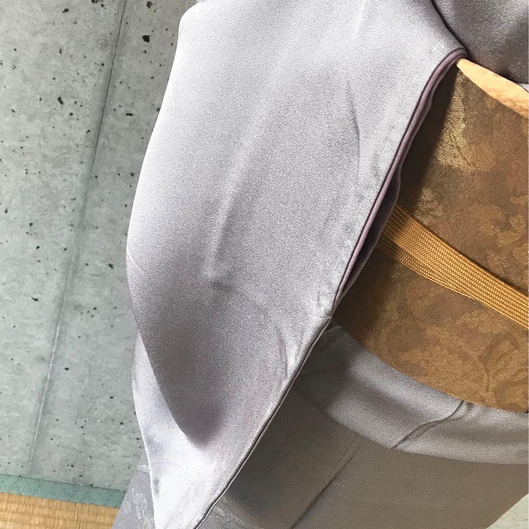 正絹　訪問着　蔓葉薄柄　袷　裄68