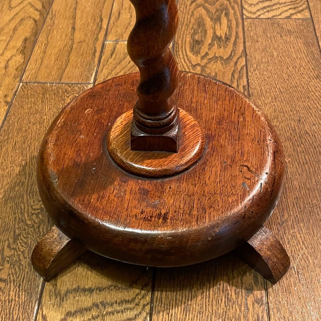 木製アッシュトレイスタンド 英国 アンティーク家具　スモーカーズスタンド　灰皿①