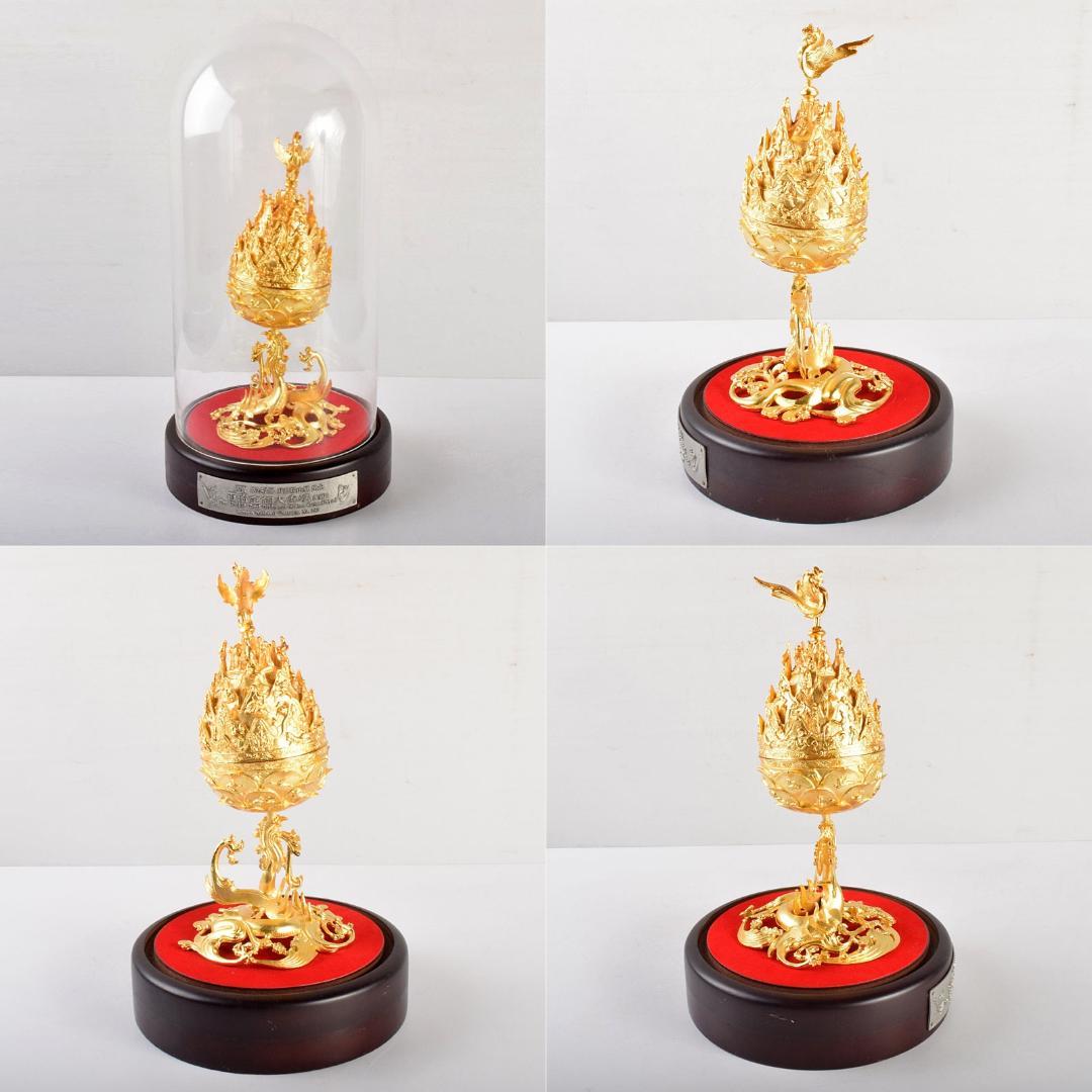 韓国　扶餘陵山里出土　百済金銅大香爐　復刻品　国立中央博物館　M　R4968B