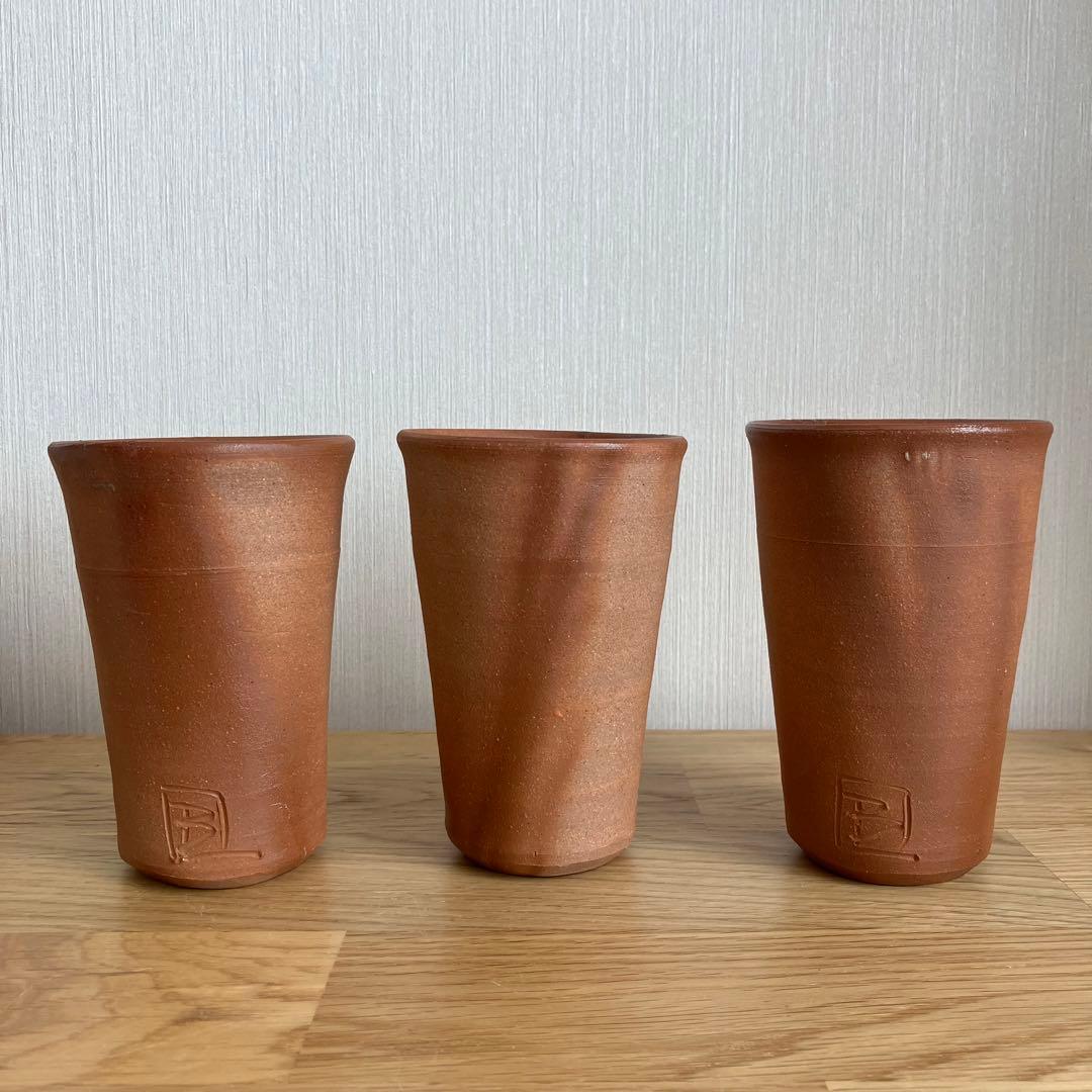 備前焼　緋襷　ビアマッグ　フリーカップ