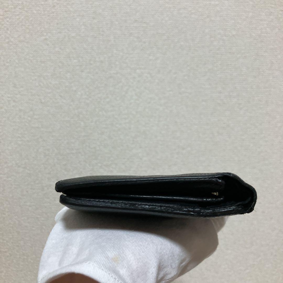 ✨本物鑑定済✨CHANEL キャビアスキン　ココマーク　二つ折り　長財布　黒