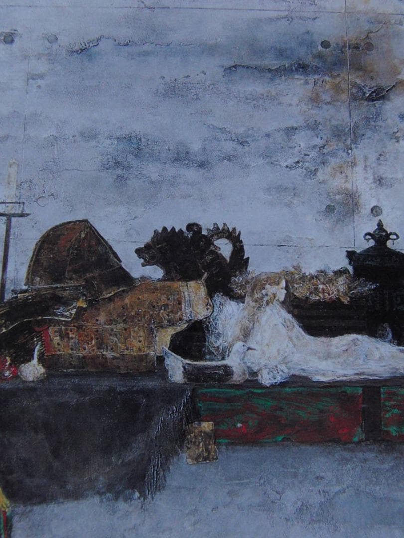 杉山吉伸、【座想】、希少な額装用画集より、新品額装付