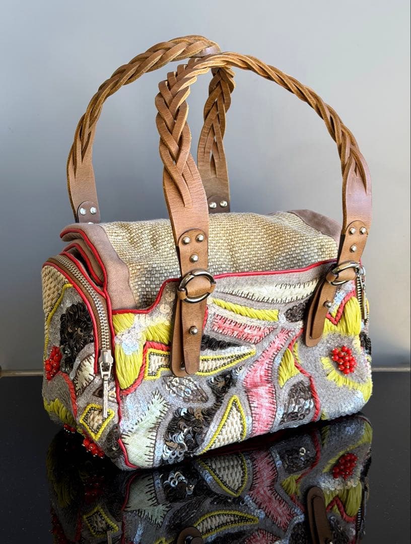 未使用　JAMIN PUECH ジャマンピュエッシュ　ビーズ　ショルダー　タグ有