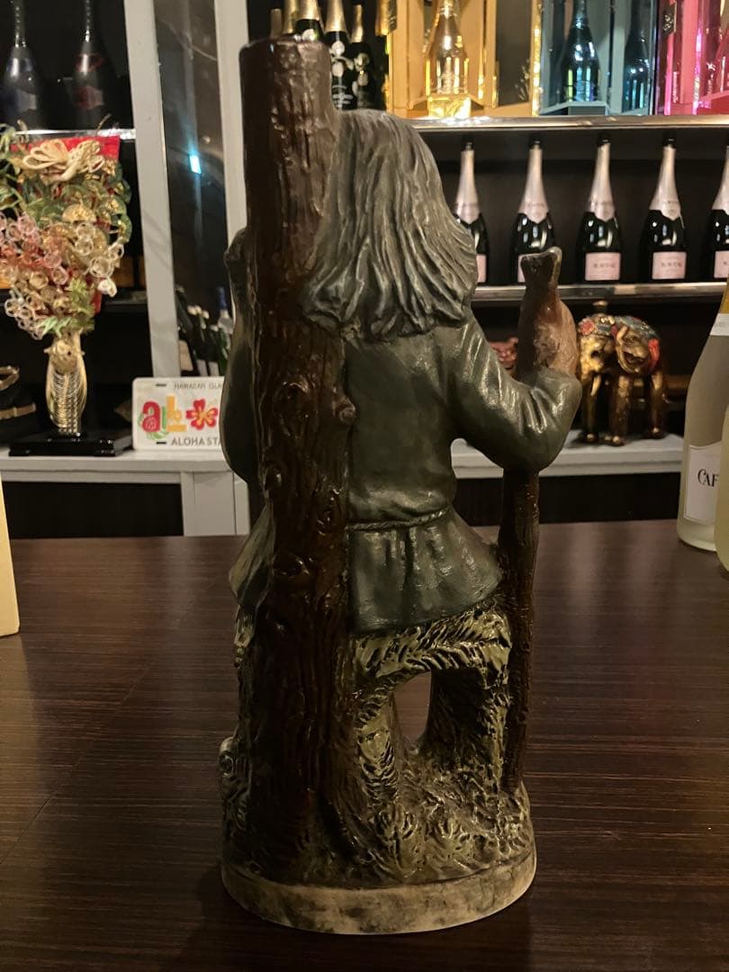 希少イタリアワイン　1978年作品　杖を持つ陶器製の老人の人形