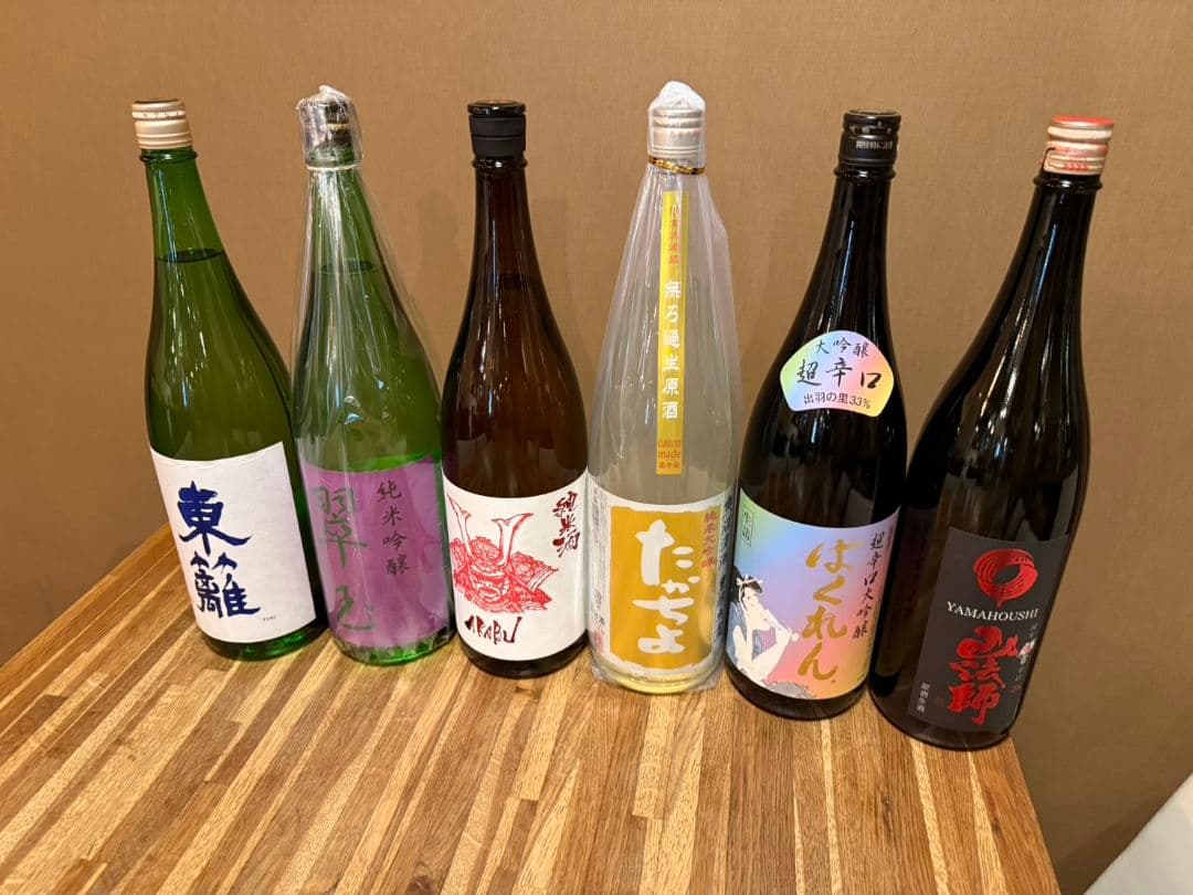 日本酒６本セット　 東灘、翠玉、アカブ、たかちよ、ばくれん、山法師