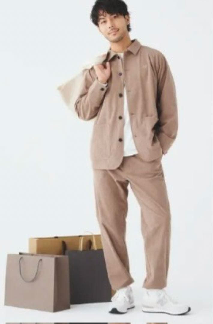 【美品】ニューバランス　コーデュロイジャケット　パンツ　ブラウン　L