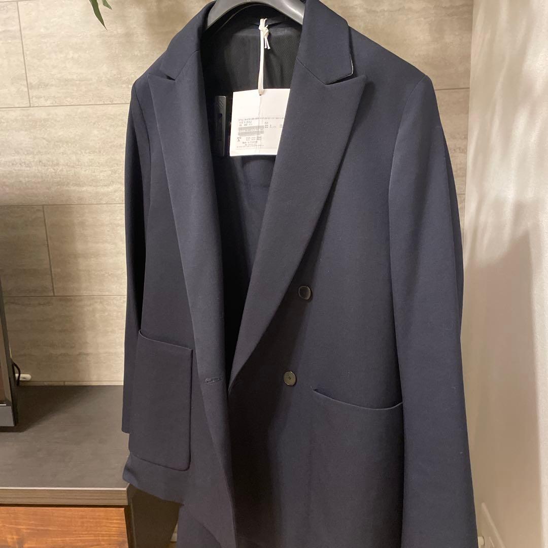 未使用級　定価66,000円　ネイビー ダブルスーツ ジャケット・パンツセット