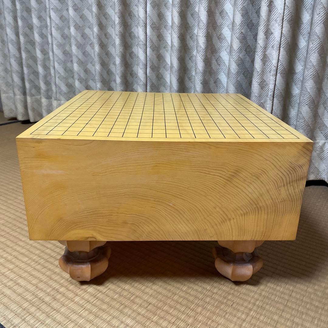 囲碁盤　脚付へそ有り　布カバーと桐箱付き