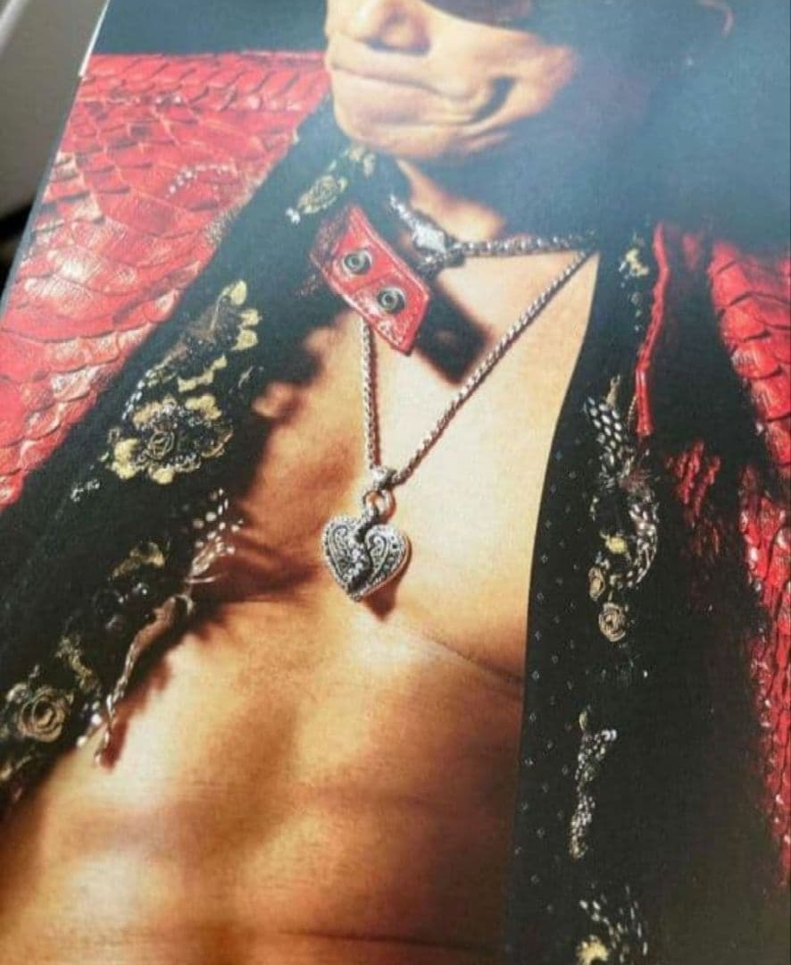 ※長渕 剛さんハートペンダント&剛さん本物ネックレス/60cm×3mm カモスタ