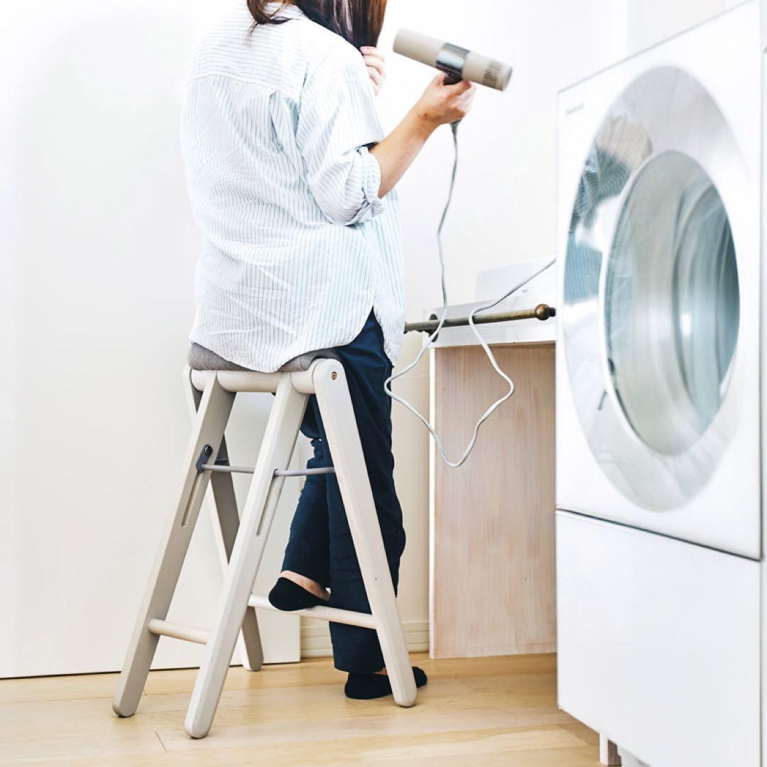 【未使用】TITTO フォールディングハイスツール　グレー