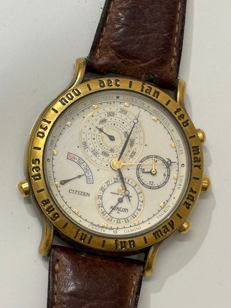 【ジャンク】シチズン アバロン スーパーカレンダー クオーツ　メンズ　腕時計