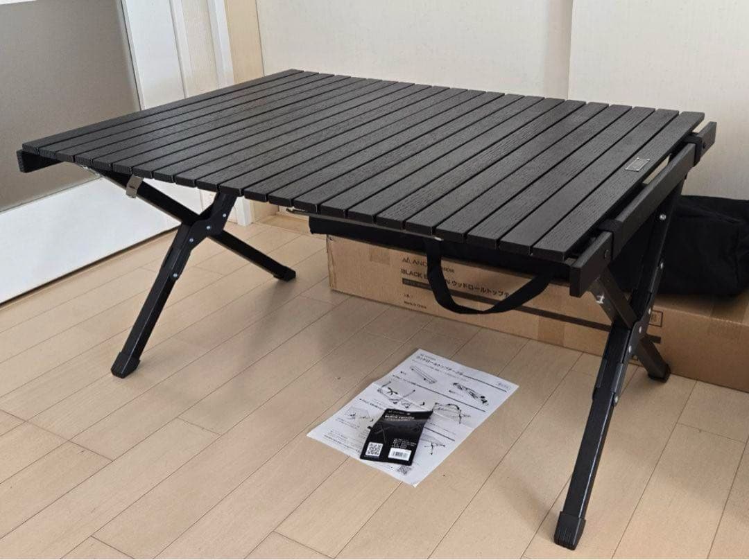 ANOBA ウッドロールテーブル ブラックエディション