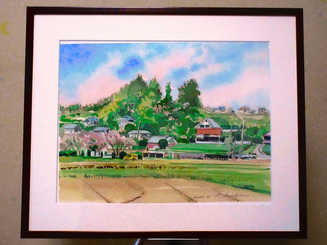 トトロの森( 水彩画 額装済み)