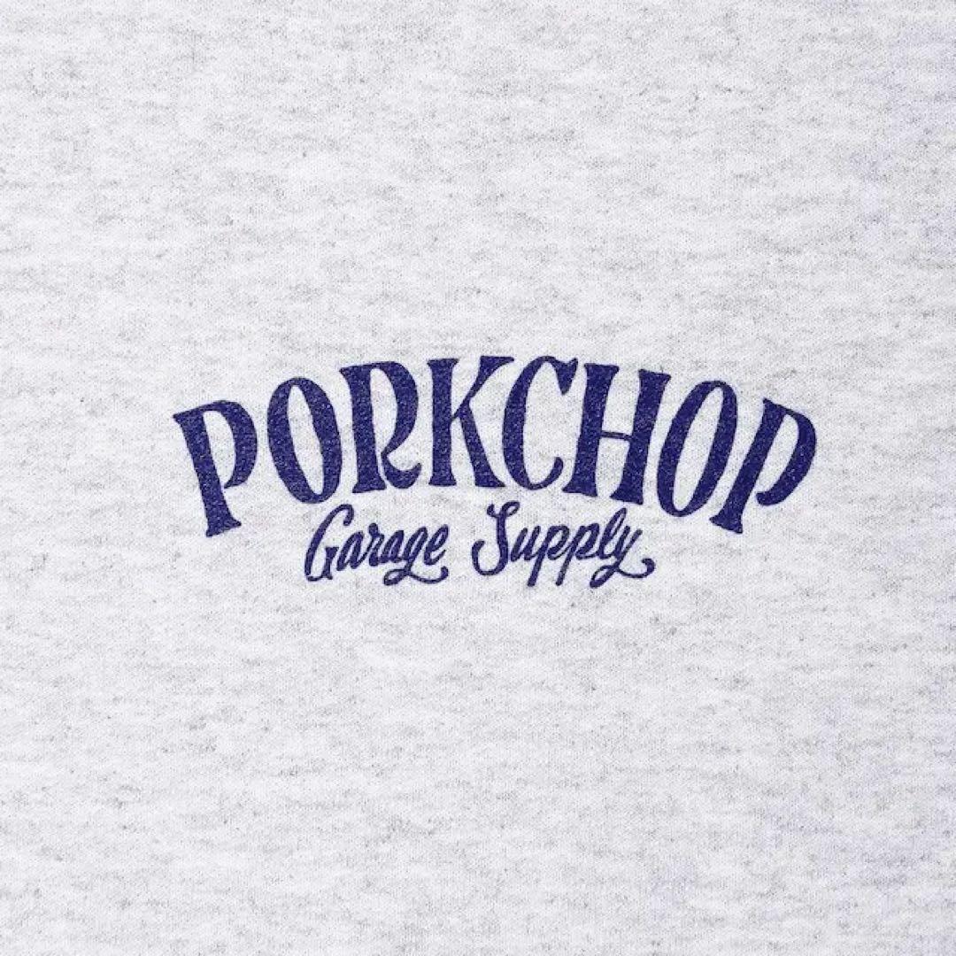 PORKCHOP グレー フード付きパーカー
