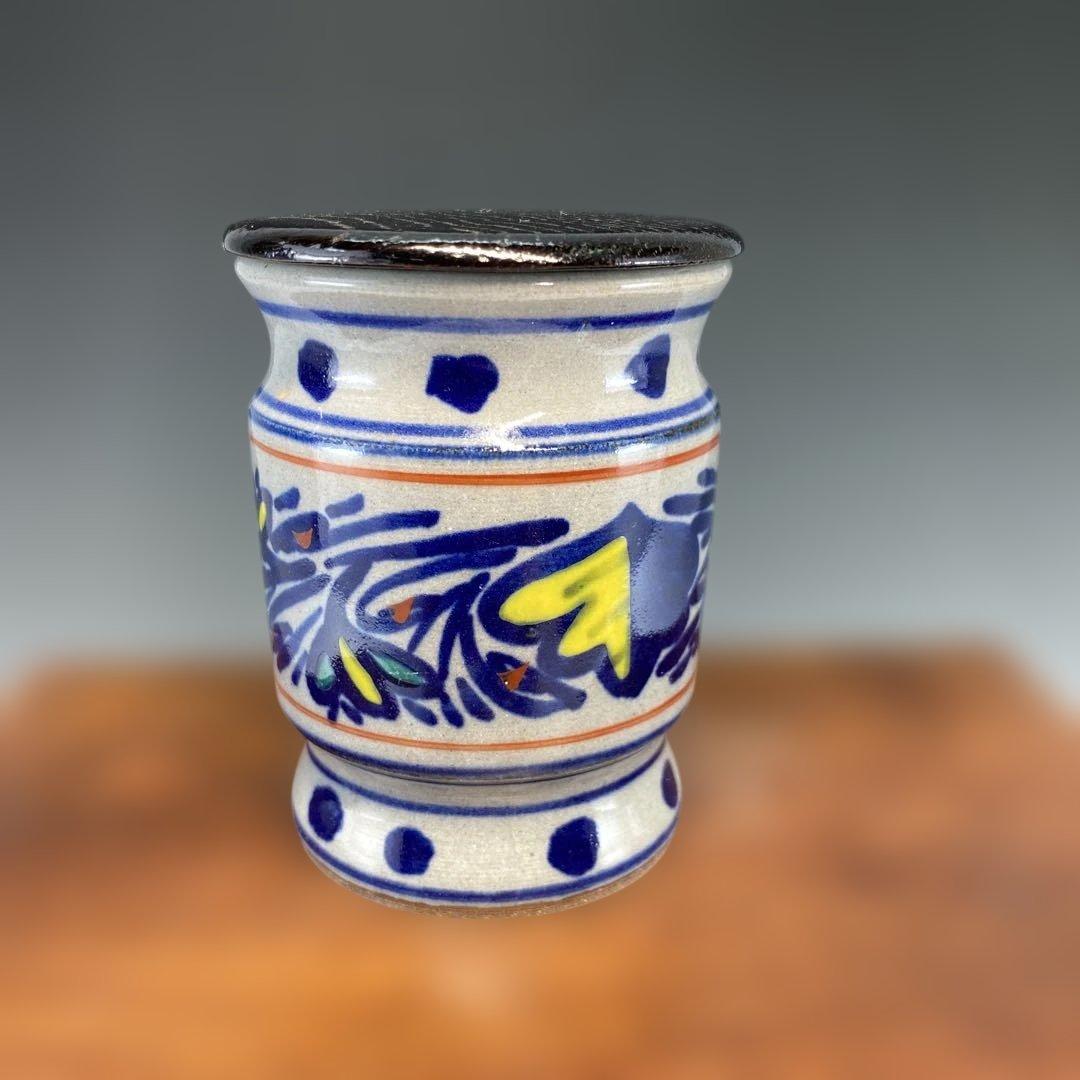 【茶道具】玉堂窯　紅毛絵替茶器（共箱）