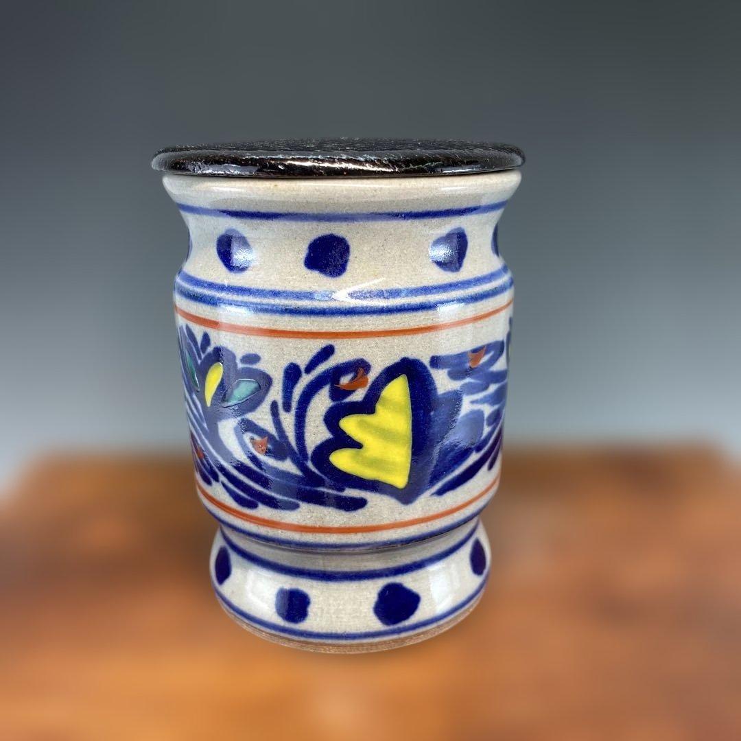 【茶道具】玉堂窯　紅毛絵替茶器（共箱）