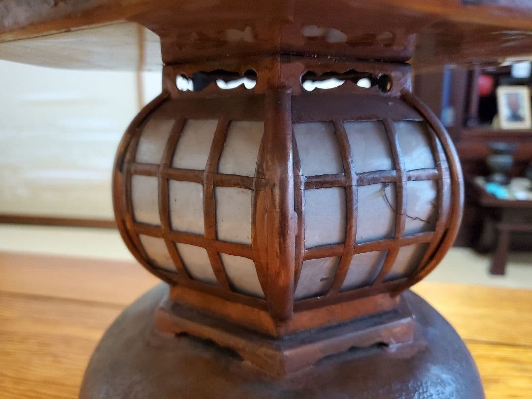 灯籠　銅製　年代物　アンティーク　美品　骨董品　置物　No.6