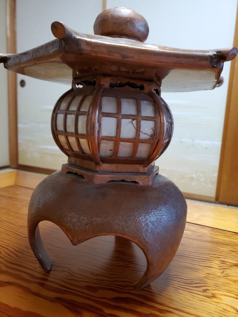 灯籠　銅製　年代物　アンティーク　美品　骨董品　置物　No.6