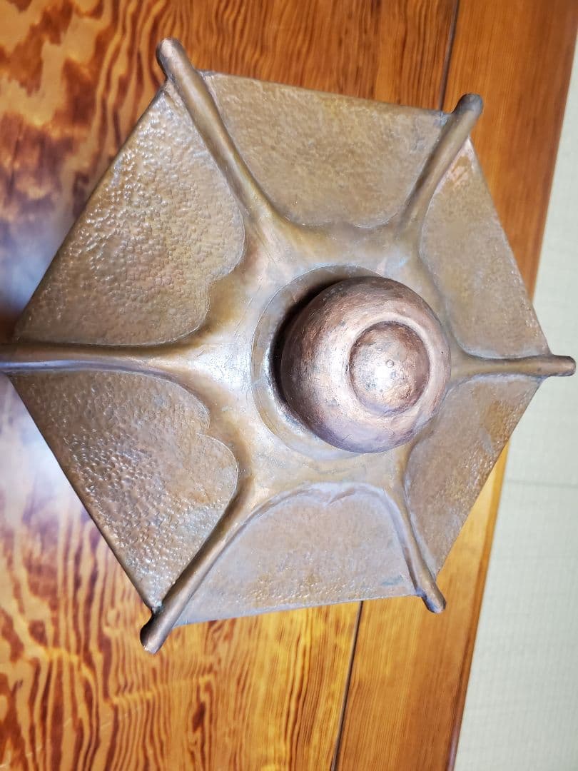 灯籠　銅製　年代物　アンティーク　美品　骨董品　置物　No.6