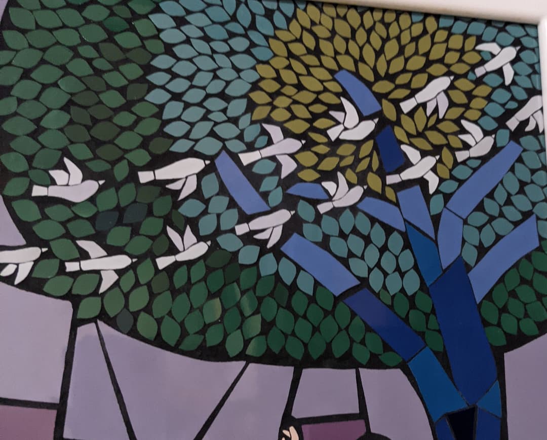 額絵　モザイクタイル　「希望」F4号