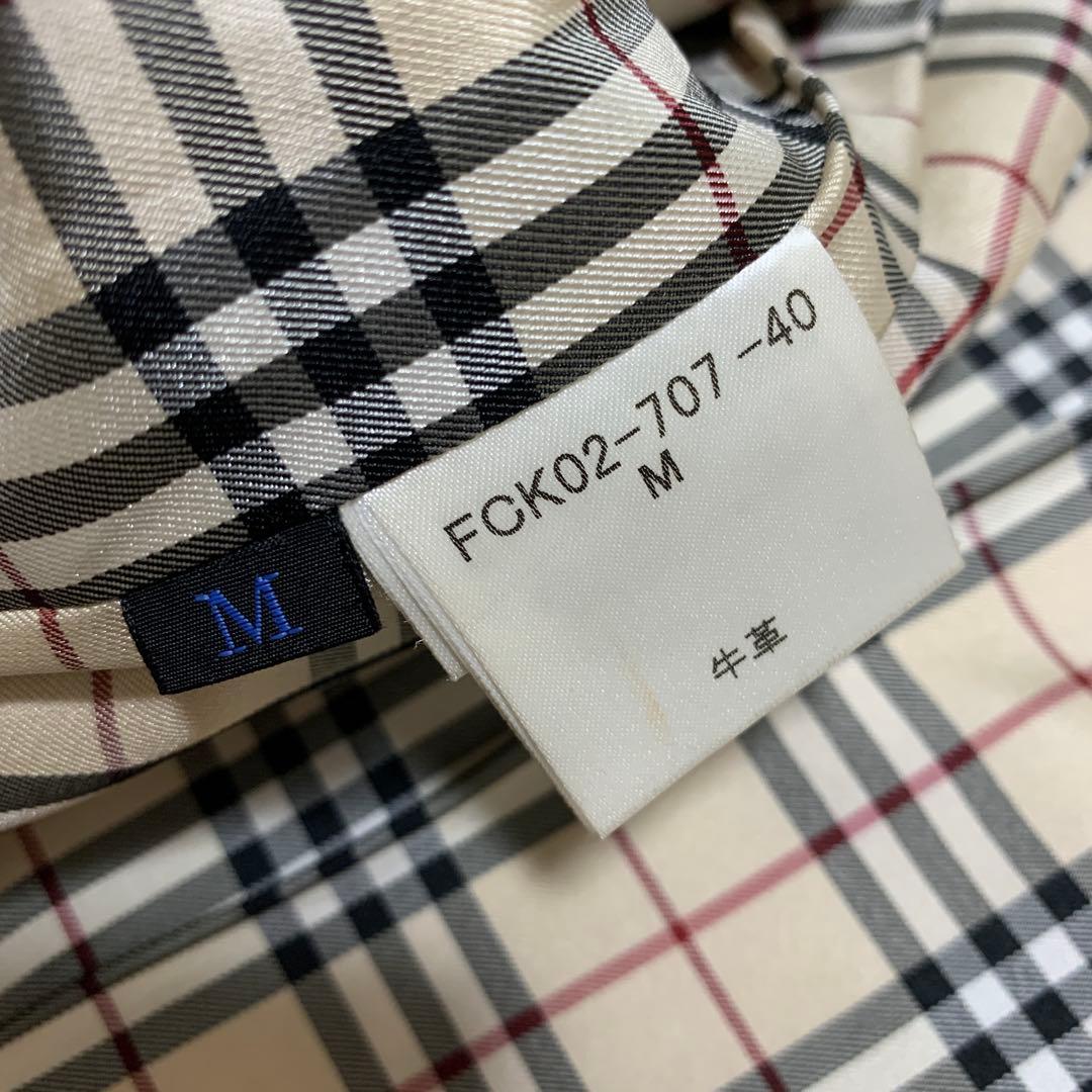 バーバリーブルーレーベル　シングルライダース　ノバチェック　メンズ