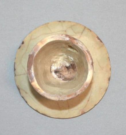 『李朝白磁櫛目紋餅型』　菓子型　トクサル　古陶磁器　朝鮮古美術　蓋置　墨床　民芸