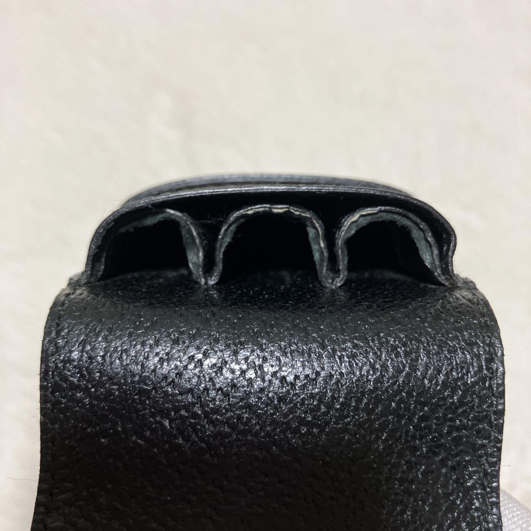 BVLGARI ブルガリ　レザー　ペンケース　ブラック　黒　本革　ロゴ　筆記用具